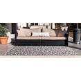 thumbnail image 5 of Unique Loom Safari Collection Léopard Animal Print Transitionnel Tapis d'Intérieur et d'Extérieur, 6 x 9 Pieds, Noir/gris Clair, 5 of 5