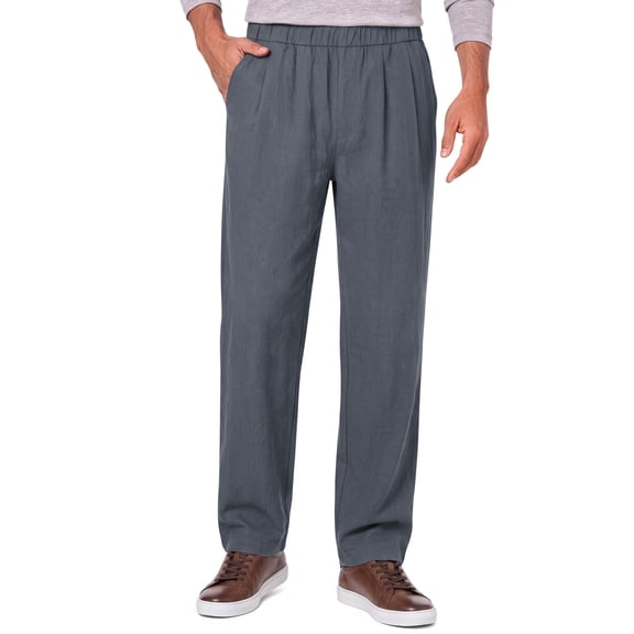 GENTS BLISS Lightweight Men Pants Elastic Drawstring Pants for Men Cotton Linen Men Pants with Pocket Regular Fit Pants