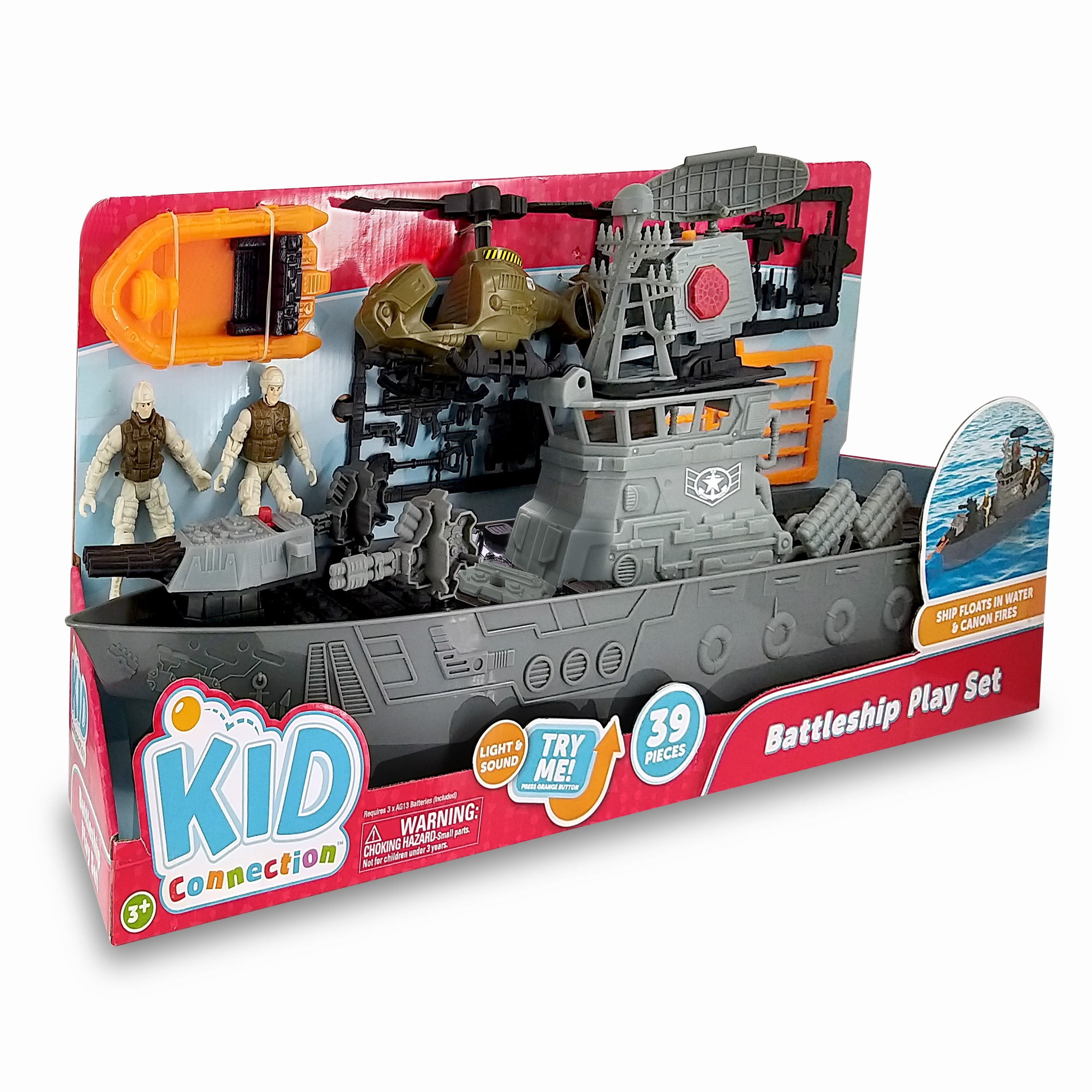 Kid Connection Battle Ship Play Set, 39 Pieces