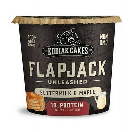 Kodiak Cakes Power Cakes Unleashed Flapjack On the Go Baking Mix, Unleashed Buttermilk and Maple, 2.15 Ounce ( Pack of 2 )