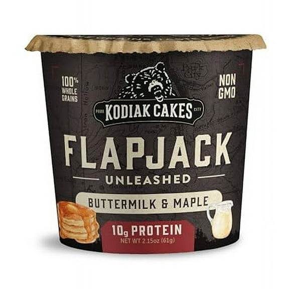 Kodiak Cakes Power Cakes Unleashed Flapjack On the Go Baking Mix, Unleashed Buttermilk and Maple, 2.15 Ounce ( Pack of 2 )