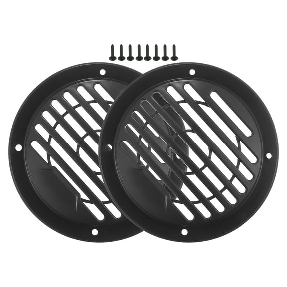 Unique Bargains 2 Pcs 3" Car Speaker Grills Cover Round 3 Inch Audio Subwoofer Protector with Mounting Screws ABS Black