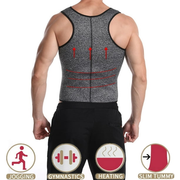 Male Waist Trainer Workout Waist Corset Vest Man Lumbar Shapewear Shirt, xL