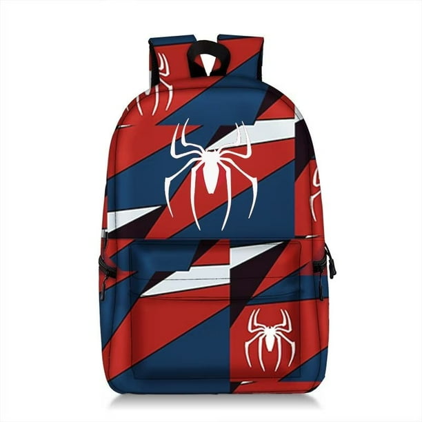 Mochila estilo moda masculina estudiantil con diseño de araña