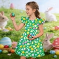 thumbnail image 5 of Pounoo Womens Dresses Egg Print Flutter Sleeve Loose Fit Breathable Casual Holiday Style (Not for Adults) Gift, 5 of 9