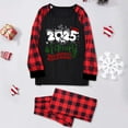 thumbnail image 5 of 2025 Family Matching Christmas Pajamas Set,Chrismas Printed Long-Sleeved Tshirt Tops and Plaid Trousers Holiday Sleevewear Family Parent-Child Clothing, 5 of 8
