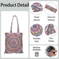thumbnail image 5 of Abstract Zen Mandala Fabric Tote Bag - Eco-Friendly Washable Shopping Bag for Urban Commuters, 5 of 6