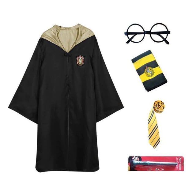 Disfraz De Alfarero Juego de 6 piezas Potter Cosplay Durable Harry Outfits Negro para adulto (135) Sywqhk libre de BPA