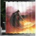 thumbnail image 4 of Ambesonne Fantasy Shower Curtain, Superhero Theme Magic, 69"Wx70"L, Yellow and Red, 4 of 5