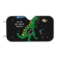 thumbnail image 7 of Fotbe Space Dino Cartoon Black Car Windshield Sunshade | Sun Visor Protector Front Window Shade, Keeps Out UV Rays, Keeps Your Vehicle Cool-Small, 7 of 7