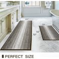 thumbnail image 2 of Bathroom Rugs and Mats Sets, 2 Piece Thick Absorbent Chenille Bath Mat Rug Set Non Slip, Soft Shaggy Bath Room Floor Mats for Bathroom, Machine Washable (24" x 70" Plus 20" x 32", Brown), 2 of 6
