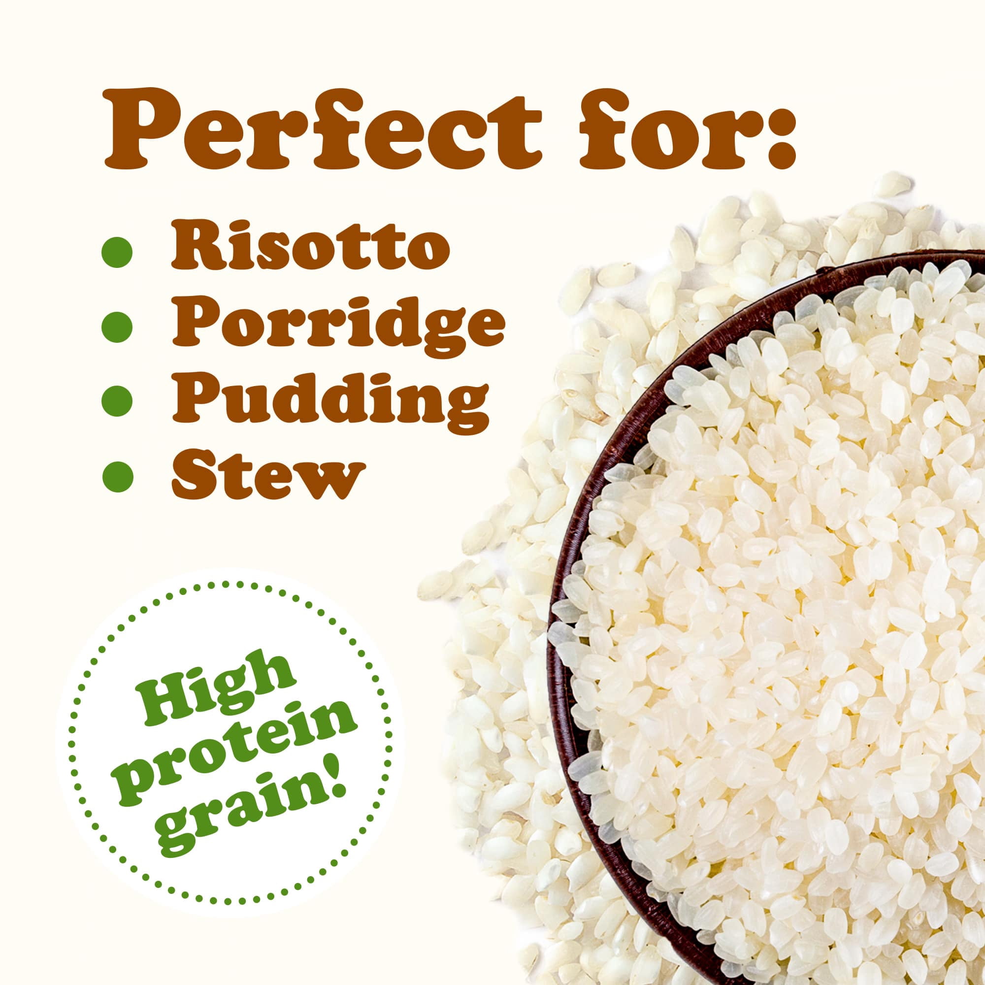 Food to Live Italian Arborio White Rice, 10 Pounds – Short-Grain White Rice Variety, Superfino, Vegan, Kosher