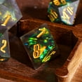 thumbnail image 4 of Cusdie Frosted Sharp Edges DND Dice, 7 PCs D&D Dice Set, Handcrafted Polyhedral Dice Set, for TTRPG Role Playing Game Pathfinder, 4 of 5