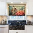 thumbnail image 6 of FREEAMG 24 Inch Length Kitchen Curtains Flowers Butterflies 2 Panels Half Window Sheer Curtains Rod Pocket Farmhouse Short Drapes for Bathroom Cafe Basement, 6 of 7
