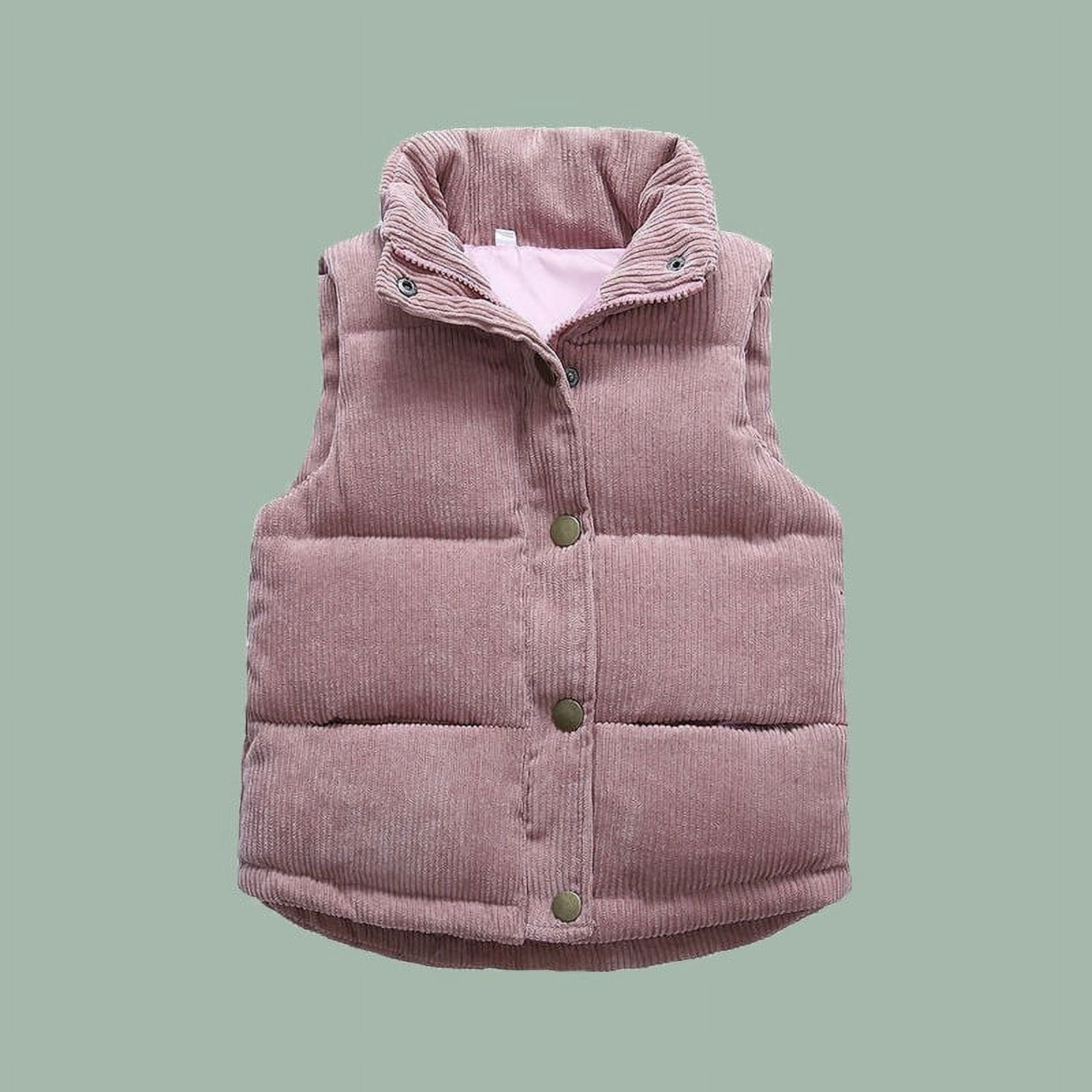 Quilted Jacket Toddler Girl Hooded Puffer Vest for Boys Girls Winter Warm Sleeveless Zip Up Lightweight Coat Kids Puffy Weighted Solid Jacket