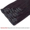 thumbnail image 5 of Clip in Hair Extensions, Natural Color Balayage Hair Clip in Human Hair Extensions Real Human Hair Straight Remy Hair Extensions 14-26inches 8pcs/set, 5 of 5