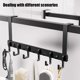 thumbnail image 5 of Toallas para la Puerta Del Baño Colgante Montado en la Puerta Del Baño, Adecuado para el Portatoallas Del Baño, Equipado con 6 Ganchos, Accesorios Prácticos Del Baño Del Dormitorio Portatoallas para E, 5 of 6