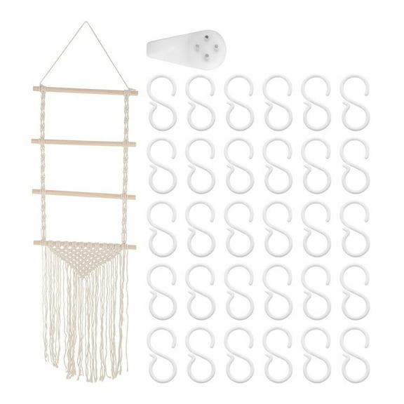 Headband Holder Hair Bows Organizer for Girls, Baby Bow Clips with 30 Pcs Plastic Hooks