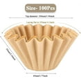 thumbnail image 2 of Duslogis 100 Pcs Brown Coffee Filters for Ninja Coffee Maker, Disposable Thicken Unbleached Paper Coffee Filters Basket, Compatible with Ninja Pod and Grounds for Commercial Home Smoother Taste, 2 of 7