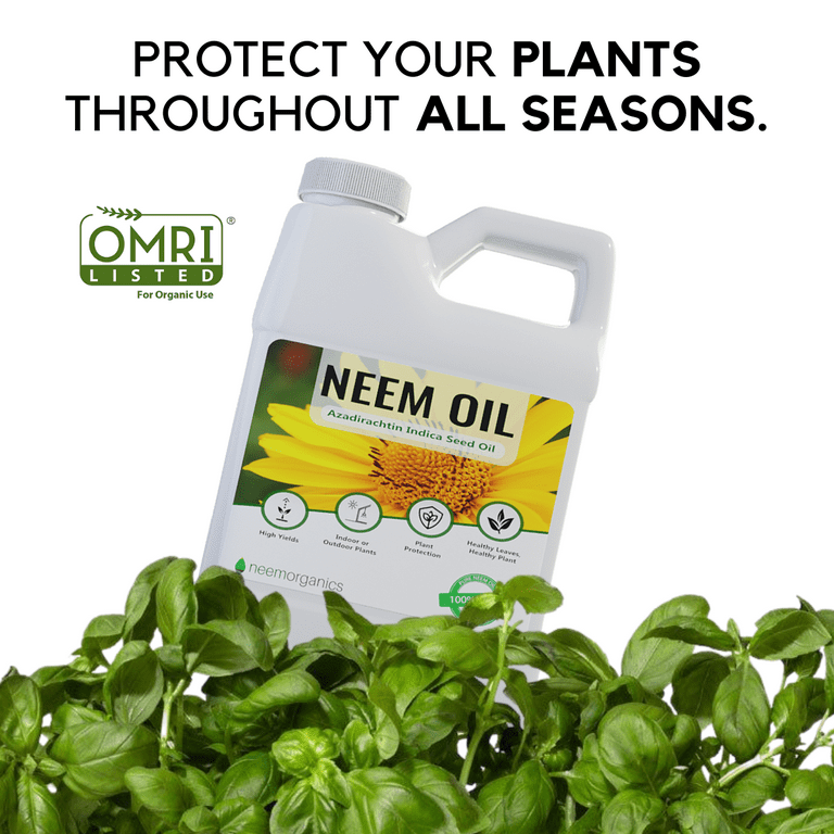 Neem Organics Pure Neem Oil | Neem Oil Spray for Plants | Spray for Indoor  & Outdoor Gardens | Organic Neem Oil 100% Cold Pressed, Ultra High