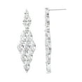 thumbnail image 2 of Believe by Brilliance Women's Fine Silver Plated Cubic Zirconia Marquise Shape Drop Earring, 2 of 4