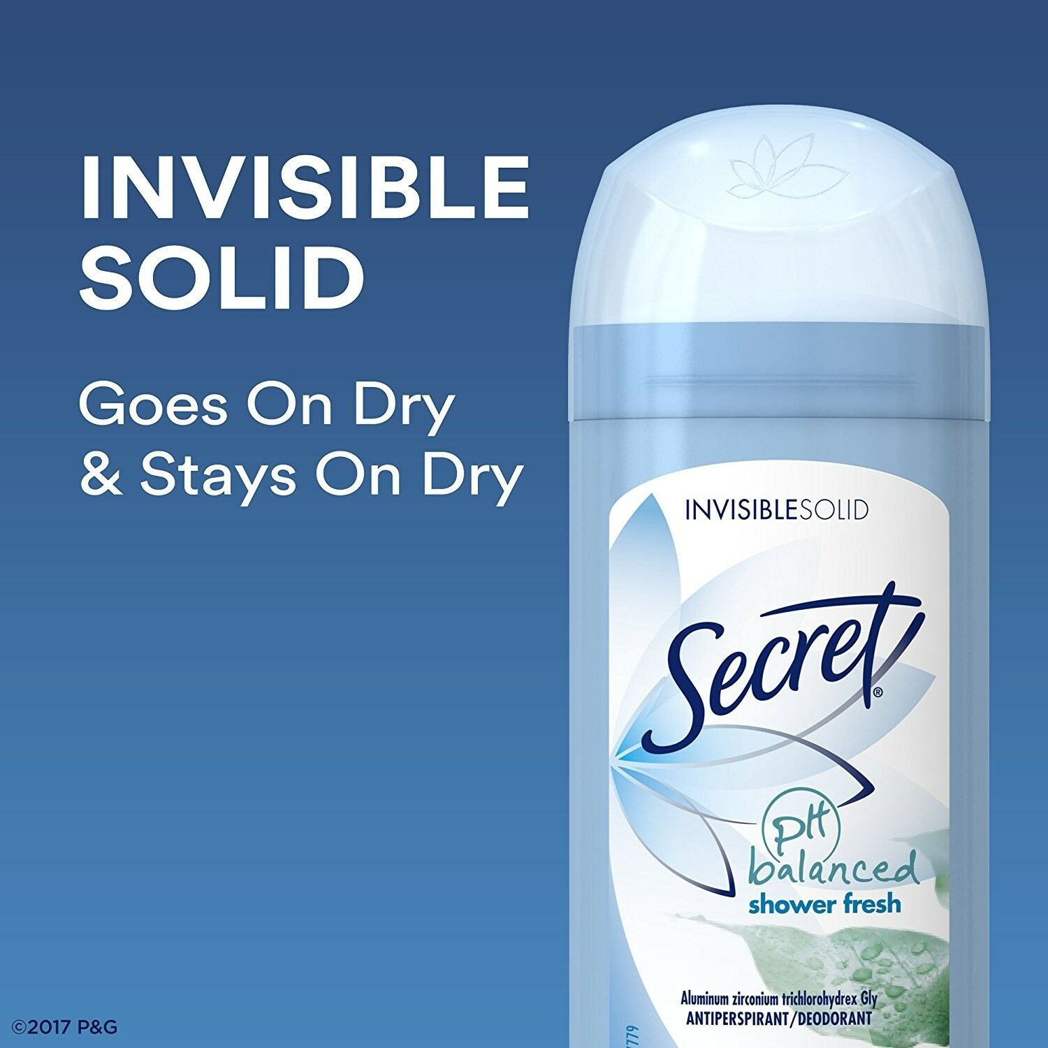 Secret Anti-Perspirant Deodorant Clear Gel, Classic Cocoa Butter Scent 2.6 oz (Pack of 6)