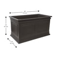 thumbnail image 3 of Algreen Covington 27" Self-Watering Planter, Trough, Brownstone Resin, 3 of 8