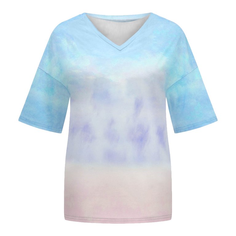 Tee shirt tie and fashion dye femme