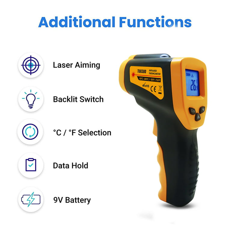 Digital Lasergrip Infrared Laser Thermometer Non-contact
