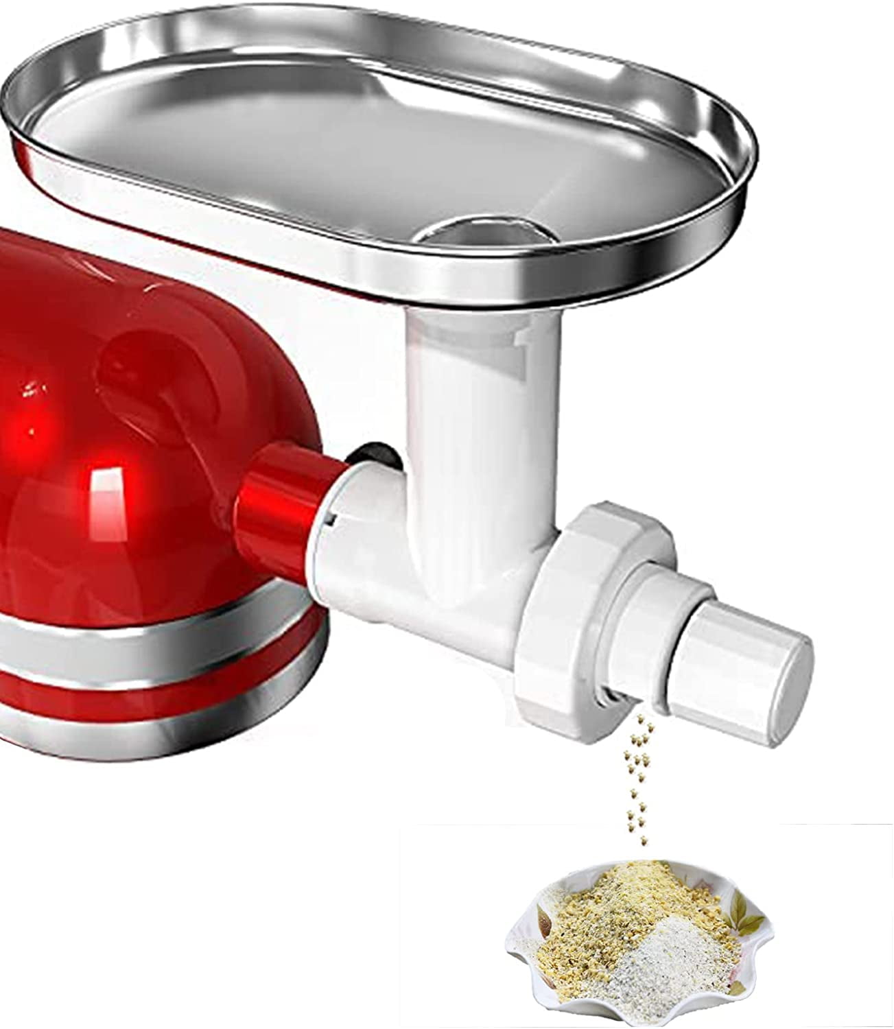 Grain Mill Attachment for kitchenaid Stand Mixer Accessories Adjustable Grinding Powder Size for