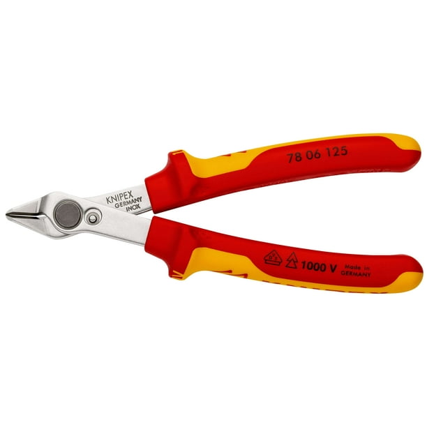 KNIPEX 78 06 125 Electronic Super Knips® VDE aislados con fundas en dos componentes, según norma VDE 125 mm