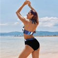 thumbnail image 4 of YDLCAFD Easter Women's Fresh Printed Quick Drying Strap Bikini Split Swimsuit, 4 of 7