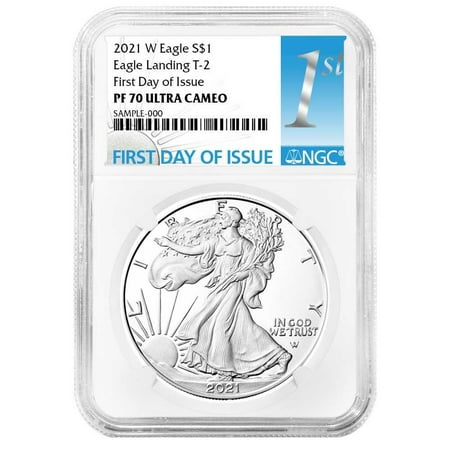 2021-W $1 1-oz T2 Proof American Silver Eagle NGC PF70UC FDI First Label