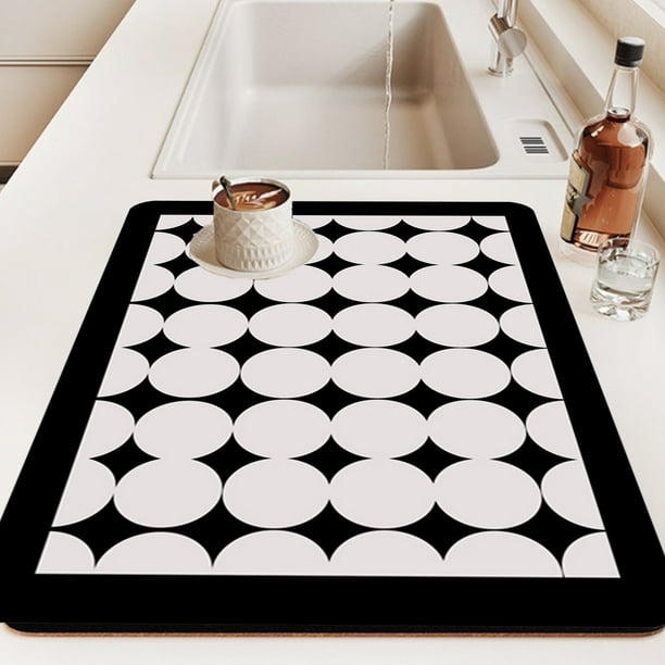 Styesk Other decoration Dish Drying Mat Coffee Mat Super Absorbent Drying Mat Large Dish Drying Mat For Kitchen Counter Easy Clean Dish Mat Kitchen Drying Mat 15 X 18In Home kitchen Home