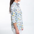 thumbnail image 5 of Elsie & Zoey Tessa Small Watercolor 3/4 Sleeve Collared Tunic Blouse for Women, 5 of 5