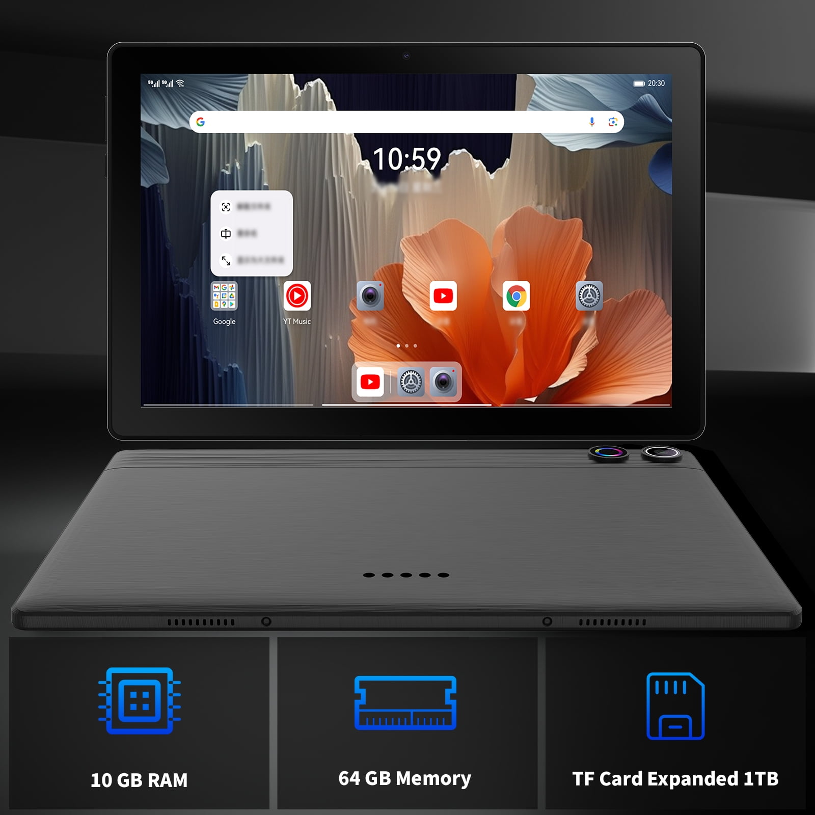 Android 14 Tablet 10 inch,Octa Core Ips HD Touch Screen,12GB RAM +