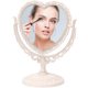 thumbnail image 1 of Tabletop Vanity Mirror Double-Sided 360Rotation Heart-shaped Makeup Mirror, 1 of 3