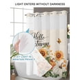 thumbnail image 4 of No Hook Cloth Fabric Shower Curtain with Snap in Liner, Fall Orange Pumpkin Waterproof Shower Curtains Set with See Through Top Window, Thanksgiving Sunflower Butterfly Bath Curtains Shower 66"x72", 4 of 6