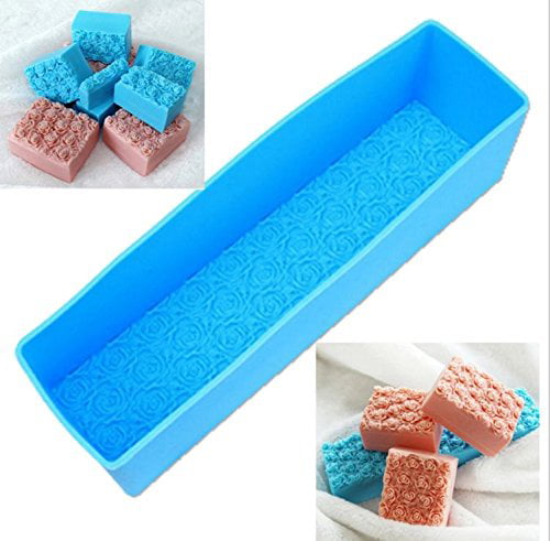 3X 1000mm Loaf Baking Mold Cake Bread Tool Rose Rectangle Toast Fondant Silicone 