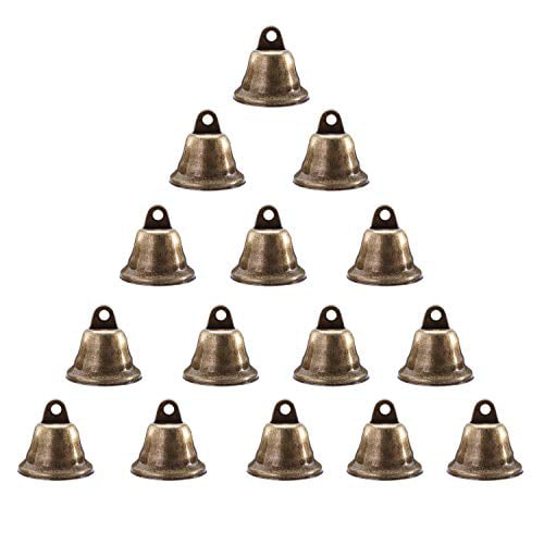 Crafts Decorations and Dog Training Jingle Belsl for Crafts 30 Pieces Vintage Jingle Bells Bronze Tone Bells Dog Door Bell for Wind Chimes Making 