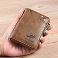 thumbnail image 2 of Kangaroo Wallet Men's RFID Blocking PU Leather Wallet with Zipper Multi Business Credit Card Holder Purse High Quality, 2 of 5