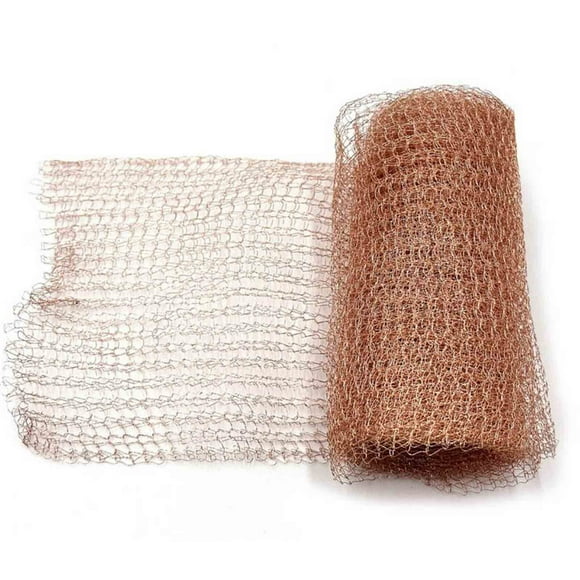 Copper Mesh Rodent Control, Copper Mesh Slug Repellent Copper Mesh for Control 5In X 3Ft Slug Nematodes Snail Repellent Double Layer Knit Copper Mesh Control for Mouse