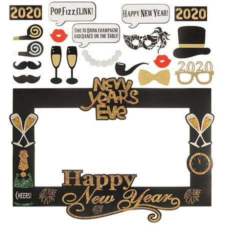 Fancyleo 2020 New Years Eve Party Photo Booth Props Diy Kit