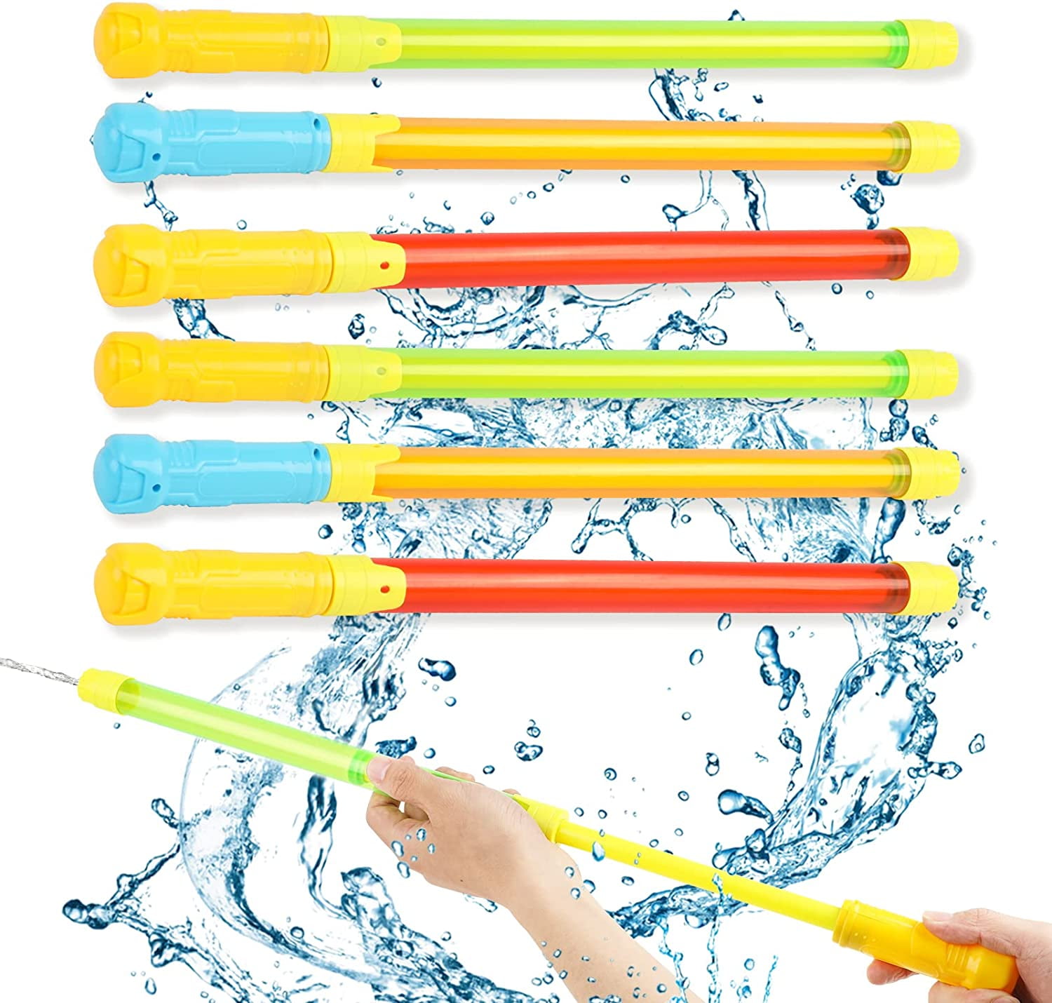 10 Pcs Water Pump Gun Blaster Toys for Kids, Water Squirter Shooters for Summer Pool Party, Backyard, Beach Water Toys
