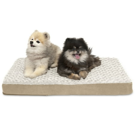 UPC: 0815181022617 | FurHaven Pet Products Ultra Plush Deluxe Cooling Gel Memory Foam Pet Bed for Dogs & Cats – Cream  Medium