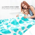 thumbnail image 4 of Warm Soft Throw Blanket Blue Lightweight Throw Blanket Cow Blanket Plush, 4 of 6