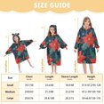 thumbnail image 4 of FORMRS Wearable Blanket Hoodie with Sleeves for Kids Cozy Flannel Sweatshirt, Christmas Berries, 4 of 7