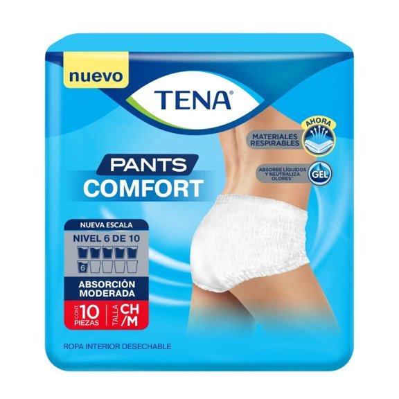 Ropa interior desechable Tena Pants Comfort talla chica/mediana 10 pzas
