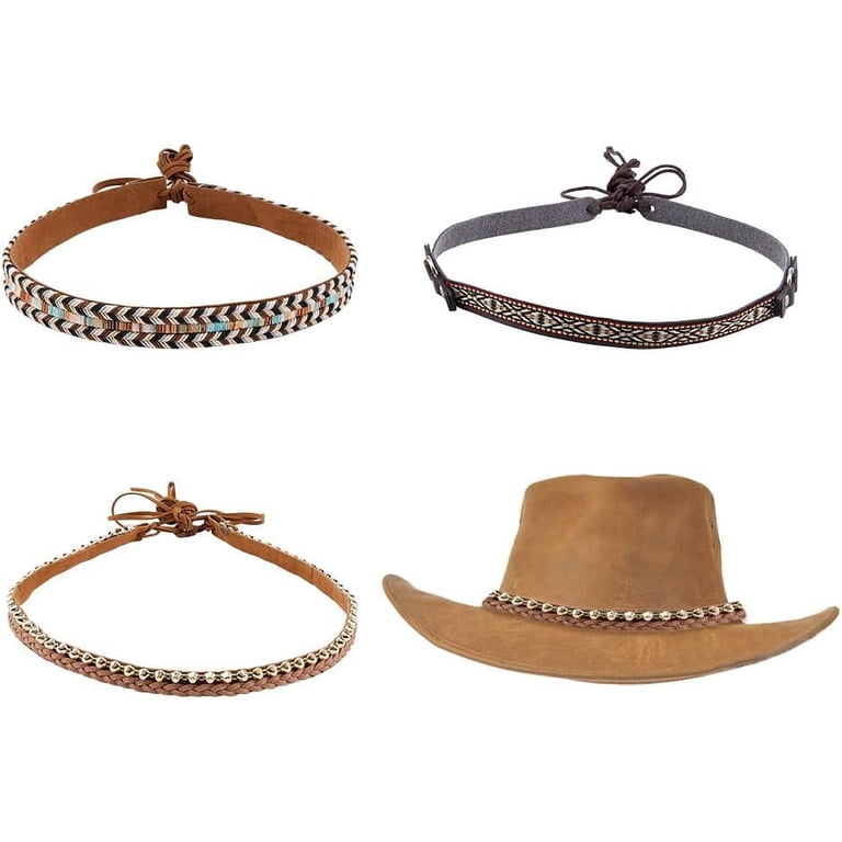 3Pcs Cowboy Hat Bands with Alloy Clasp Buckle Imitation  display picture 1
