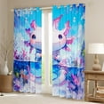 thumbnail image 2 of Erosebridal Kawaii Axolotl Curtains for Living Room,Pink Blue 30%-50% Blackout Curtains Set of 2 (38x45),Cartoon Animal Curtains and Drapes (38x45),Teenager Bedroom Decor, 2 of 6